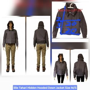 Elie Tahari Hidden Hooded Down Jacket Size M/S